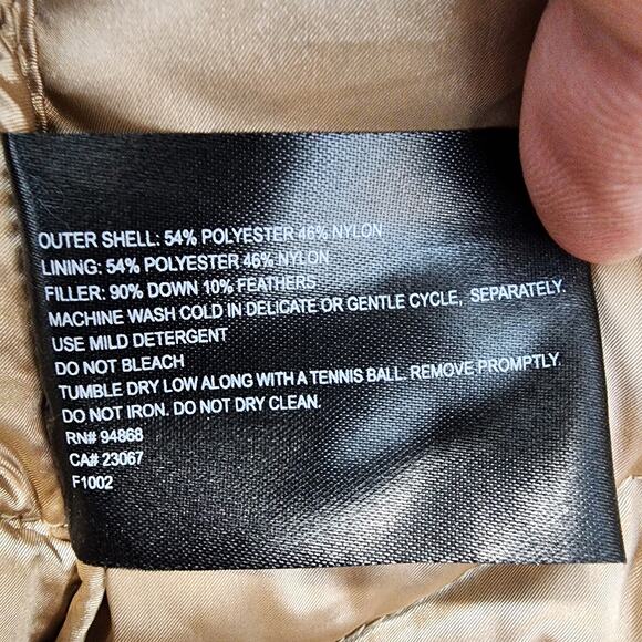 Bernardo Womens Puffer Vest Small Metallic Brown Goose Down Full Zip Gorpcore - Picture 7 of 11